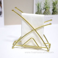 Gold iron paper towel storage rack